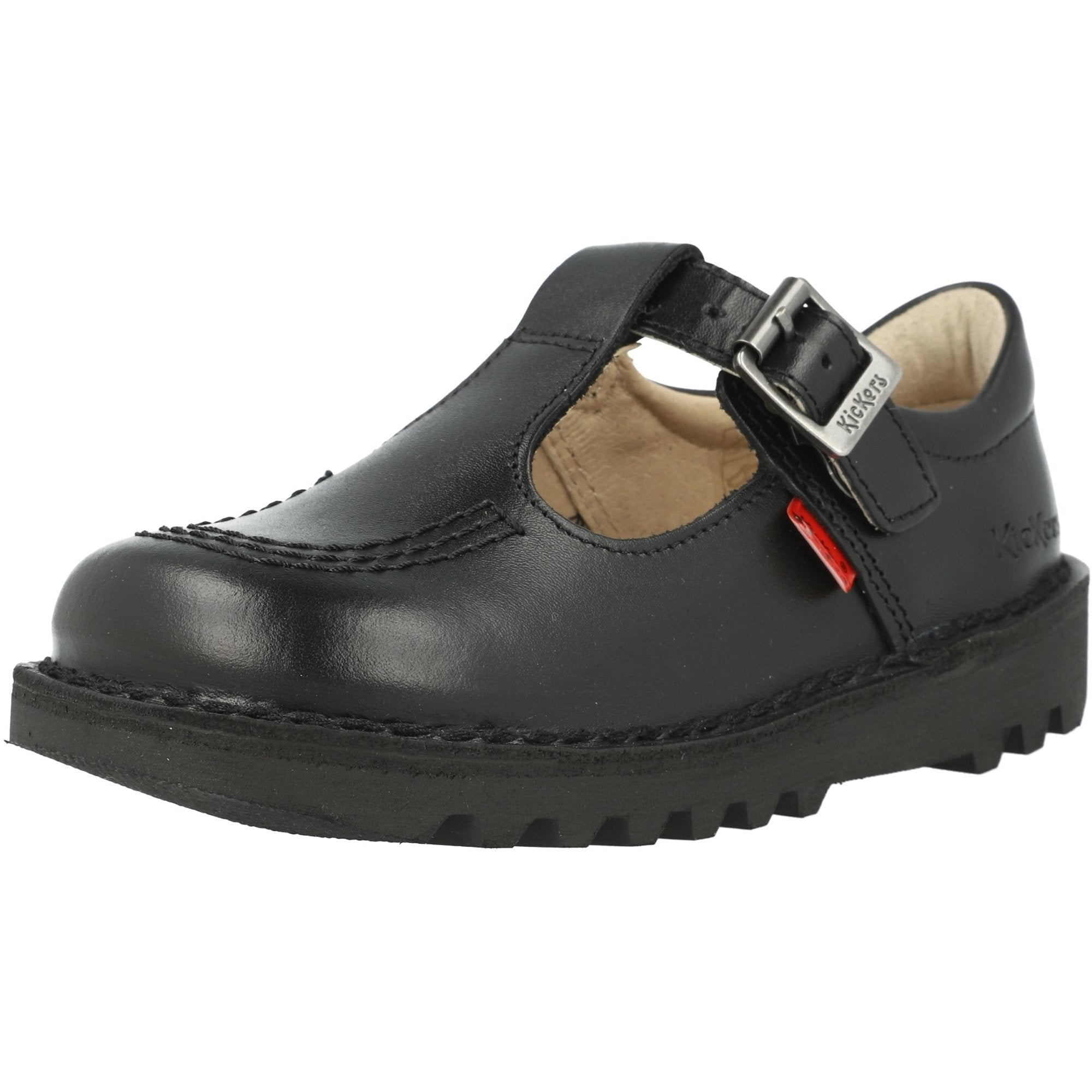 Kickers Sd Kick T Core A- T Bar Buckle Strap Shoes In Black Kickers Sd Kick T Core A- T Bar Buckle Strap Shoes In Black