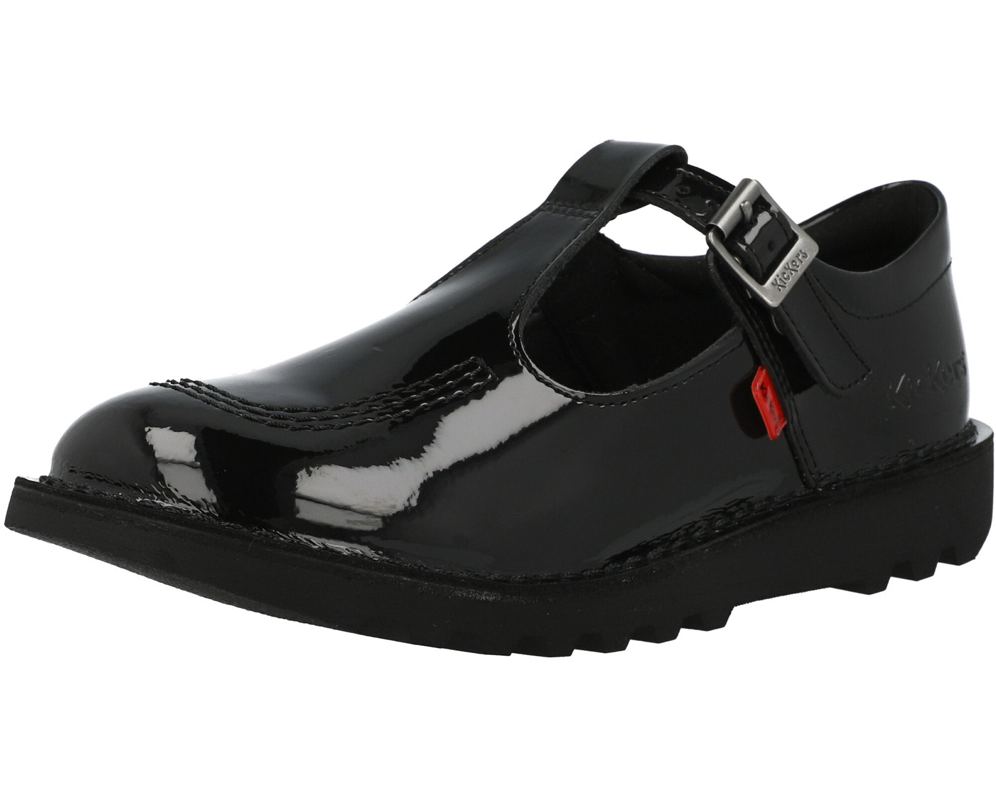 Kickers Kick T Black School Shoes