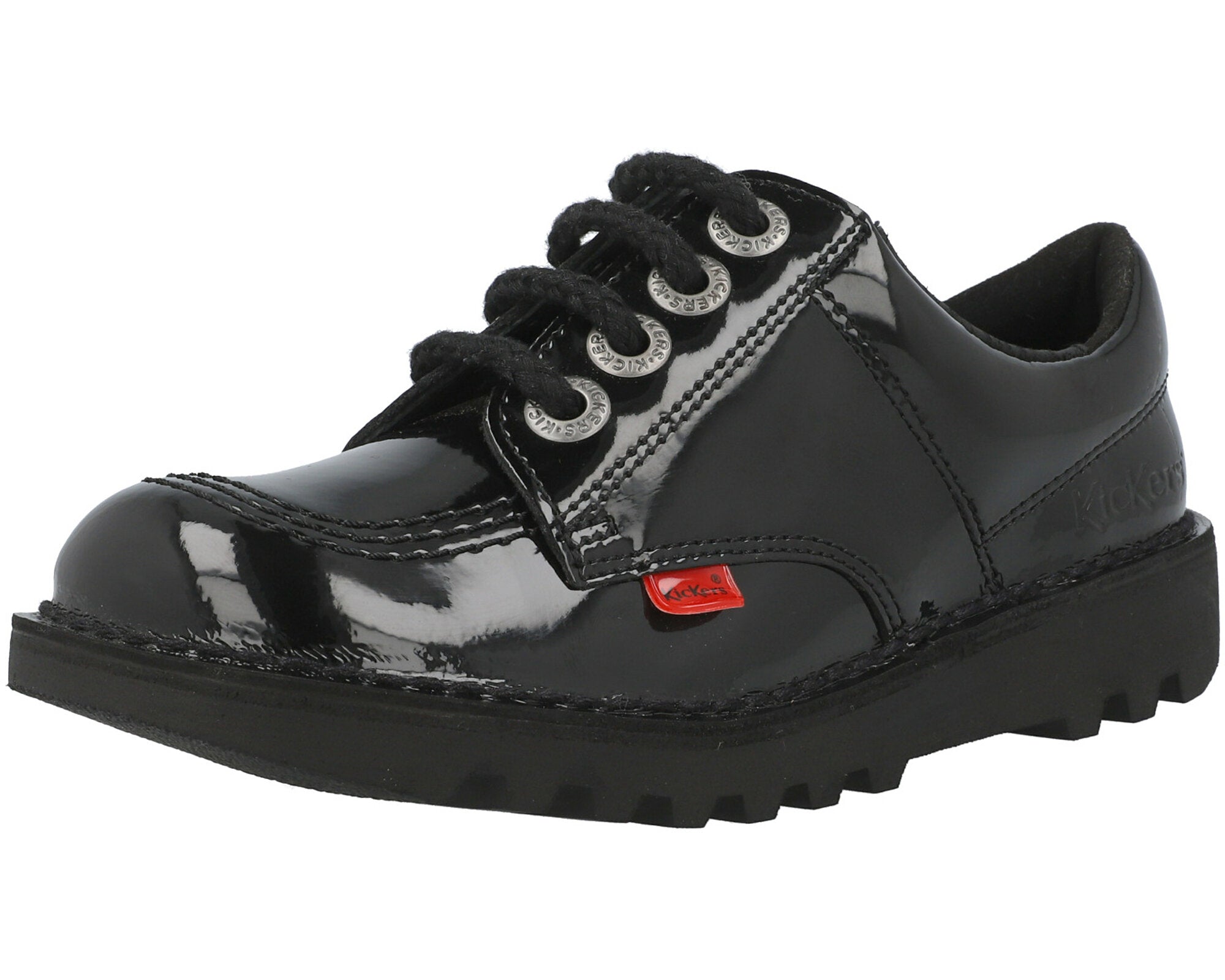 Kickers Kick Lo Black School Shoes