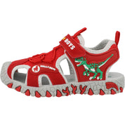 Bull Boys Velociraptor Lights Red Sandals