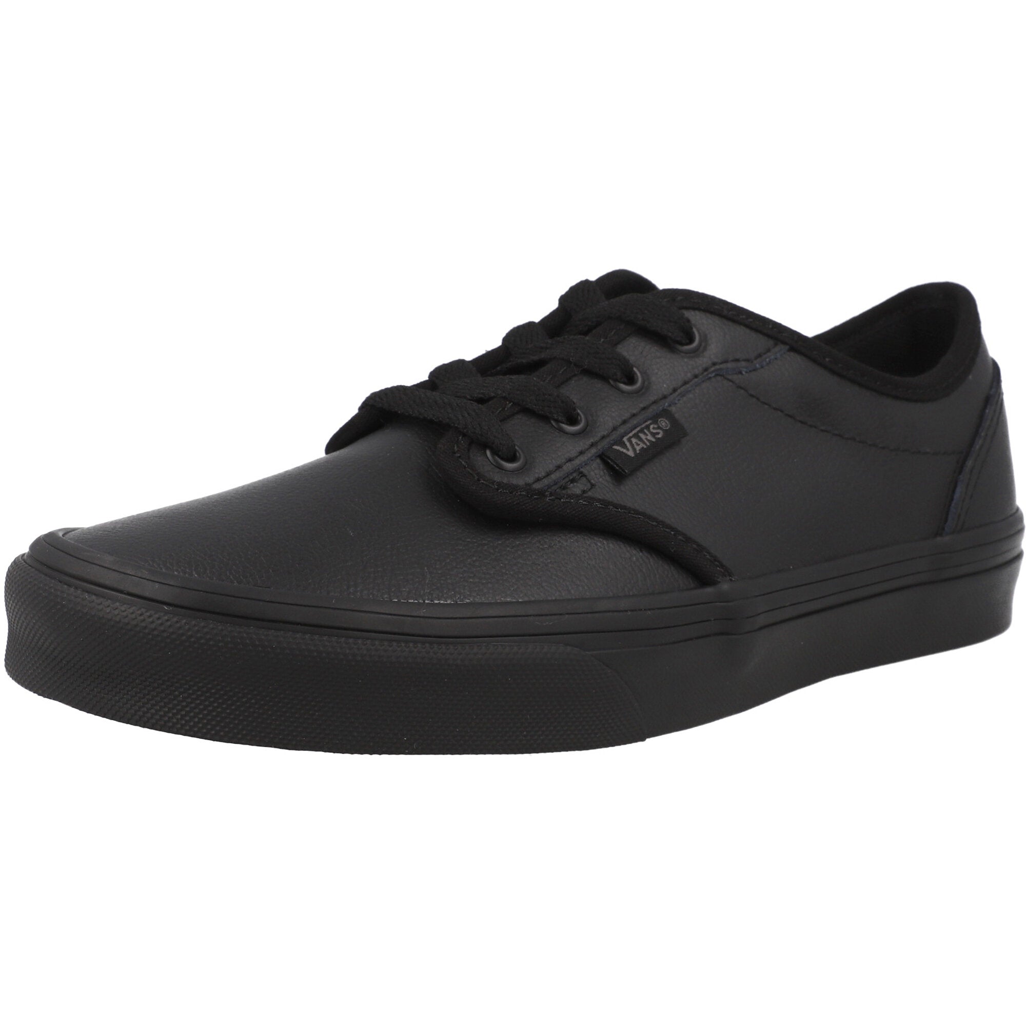 Vans Atwood Junior Black Low-Top Leather Sneakers – Awesome Shoes