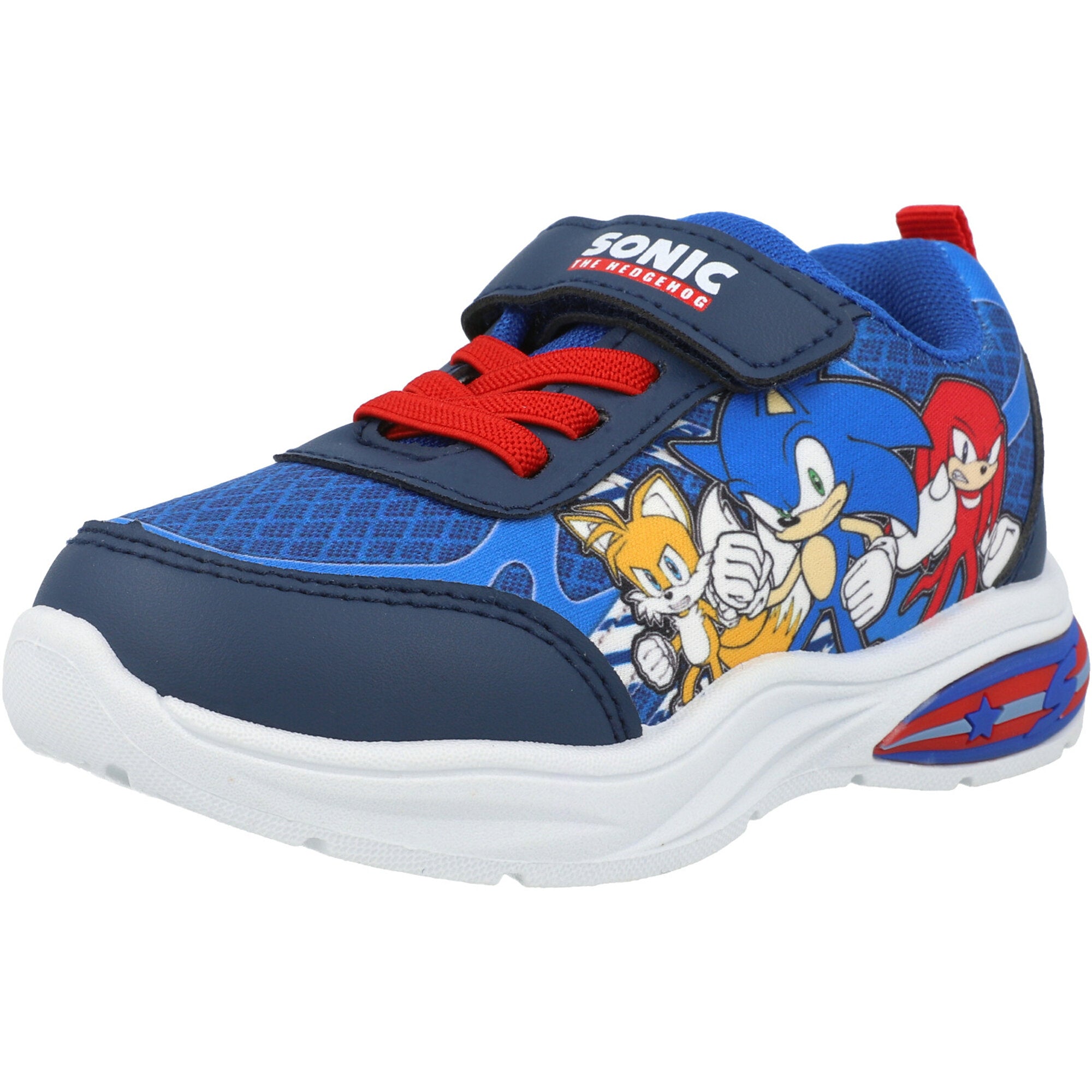 Sonic the Hedgehog Blue Kids Trainers with Lights – Awesome Shoes