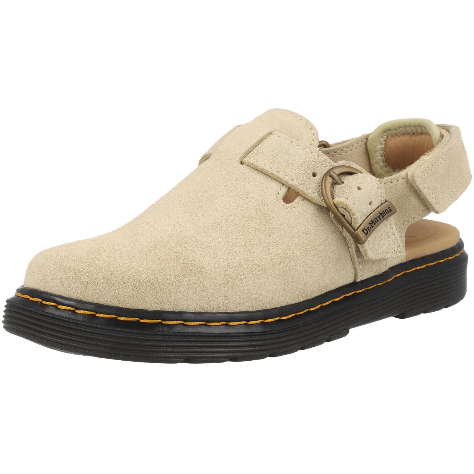 Beige Suede Doc Martens 1461 Tumbled Nubuck Leather Oxford Shoes