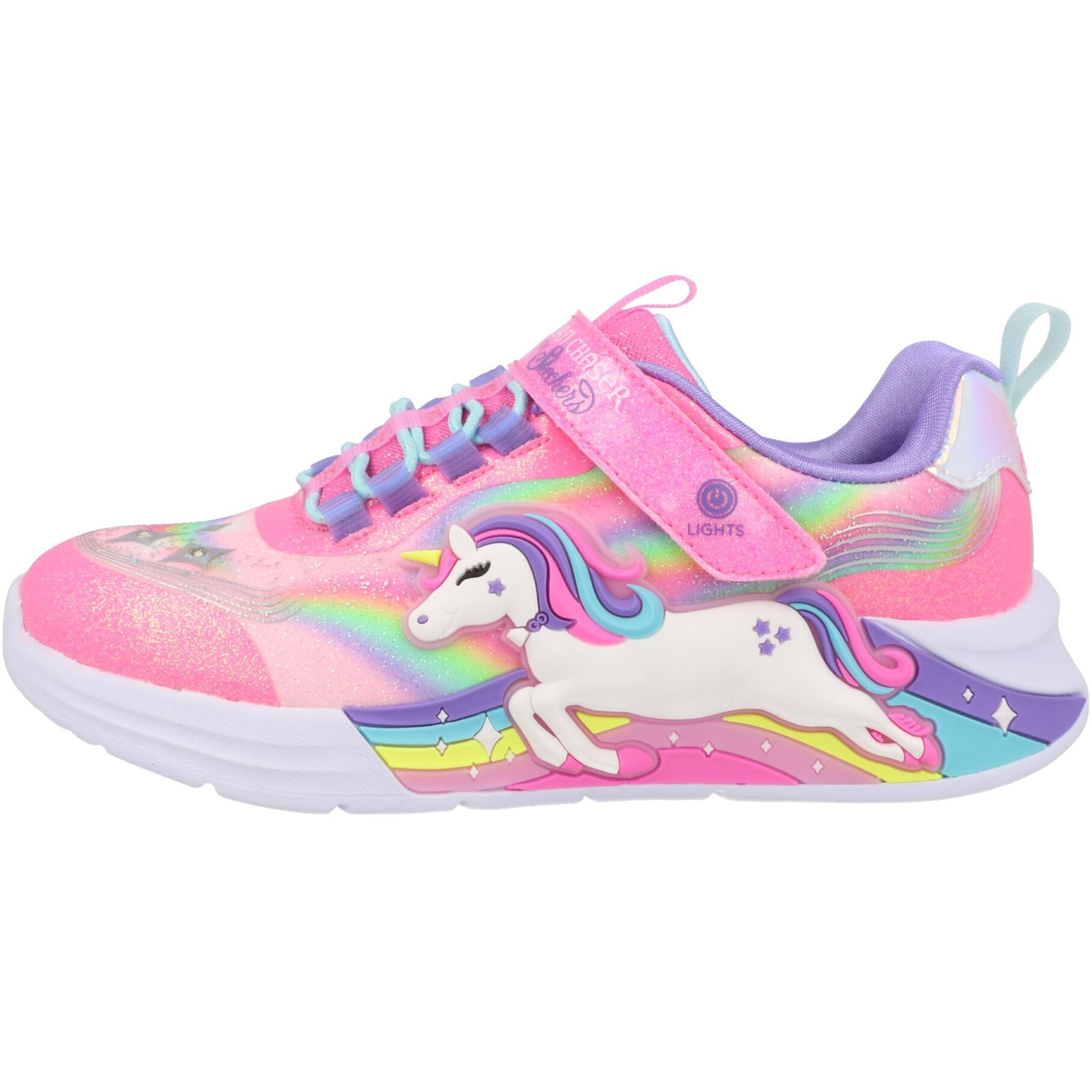 Skechers S Lights Unicorn Chaser Pink 302298LPKMT