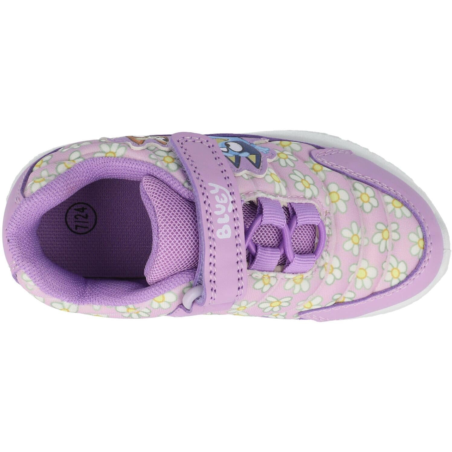 Bluey Flowers Emboss Trainers Purple GTI29159