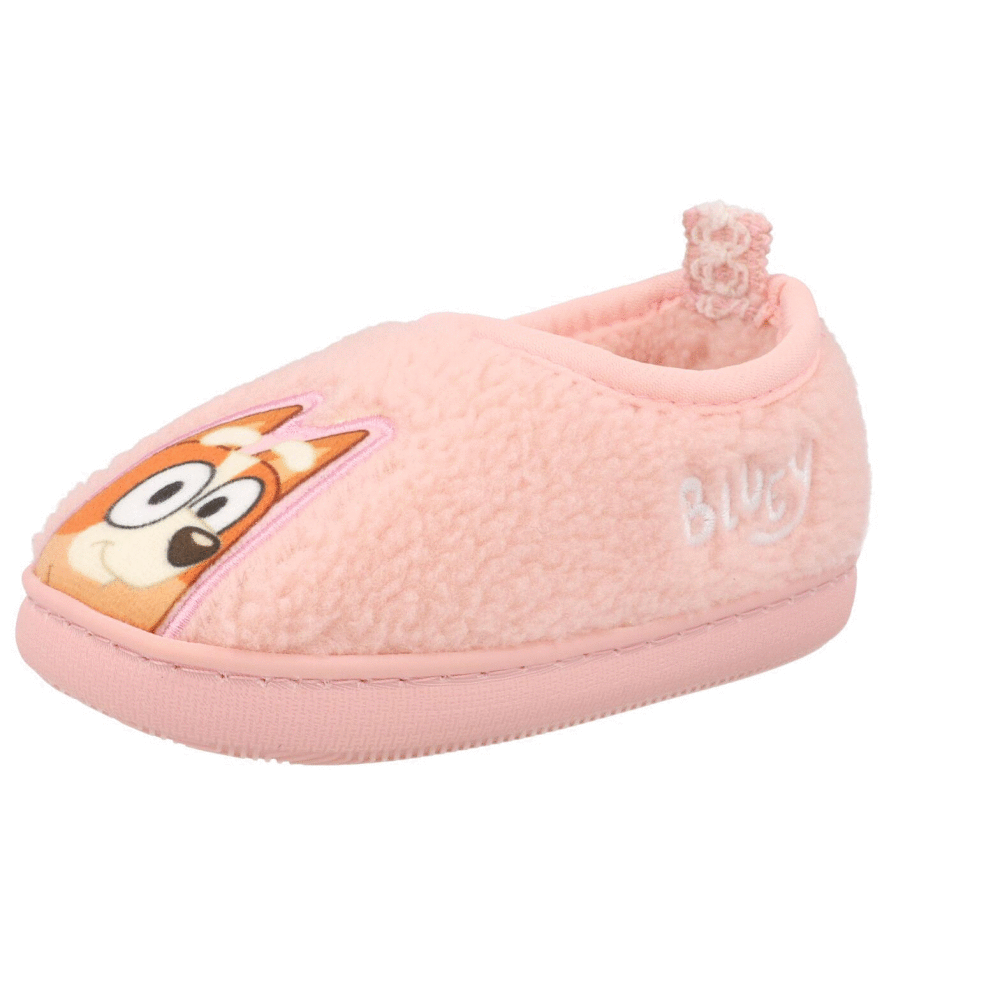 Bluey Pink Borg Slippers Pink GSS30337