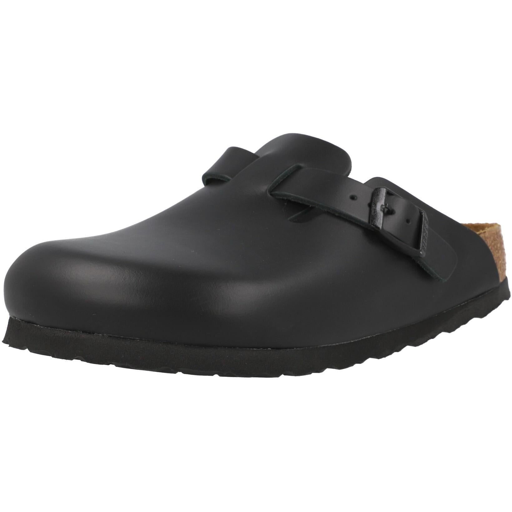 Birkenstock Boston Black Leather Clogs – Awesome Shoes