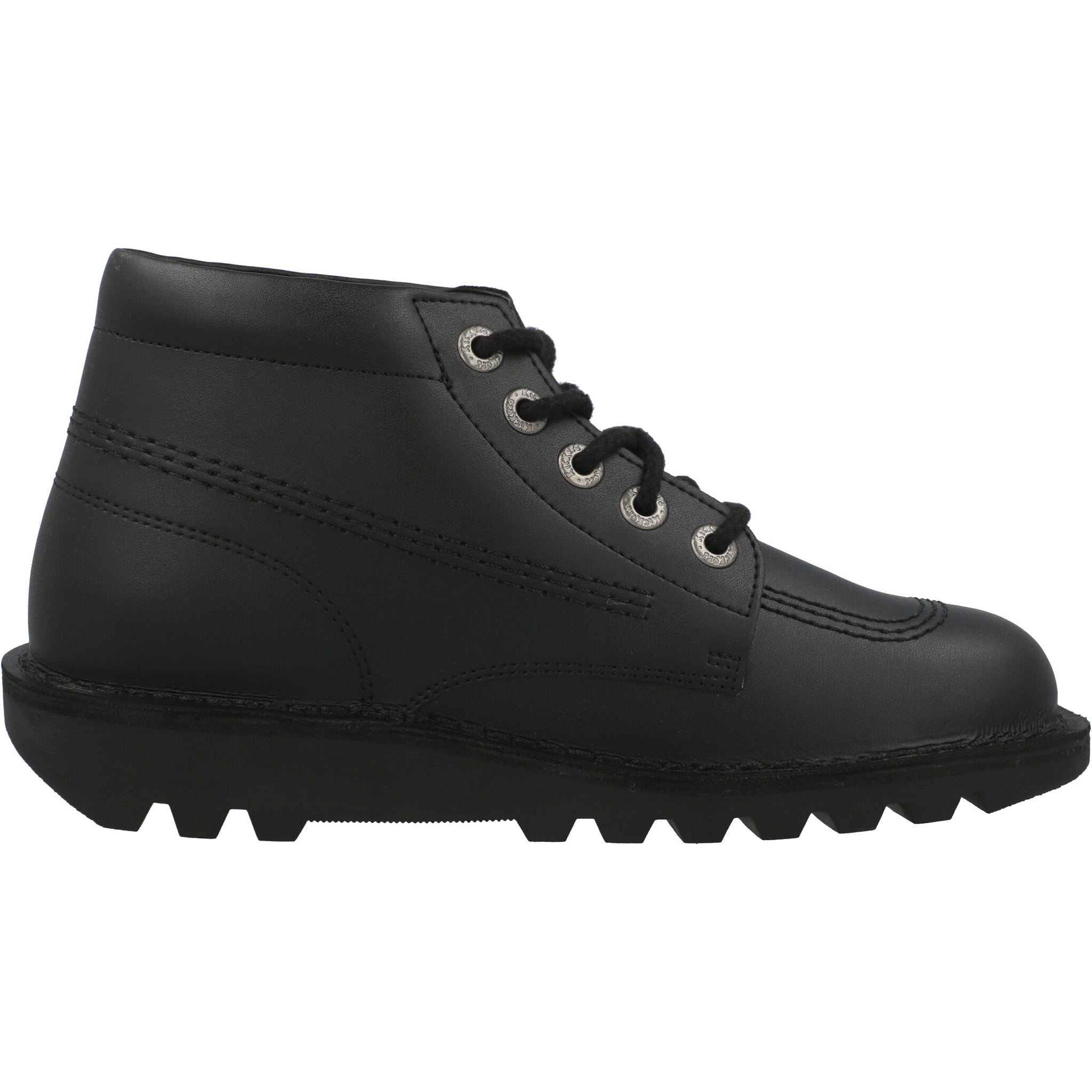 Kickers Kick Hi Black Leather Boots