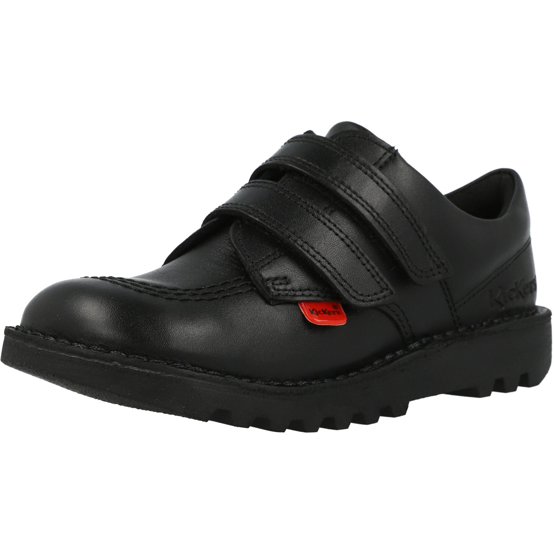 Kick Lo Zapato Escolar Kickers Kickers Kick Lo Black Patent School Shoes