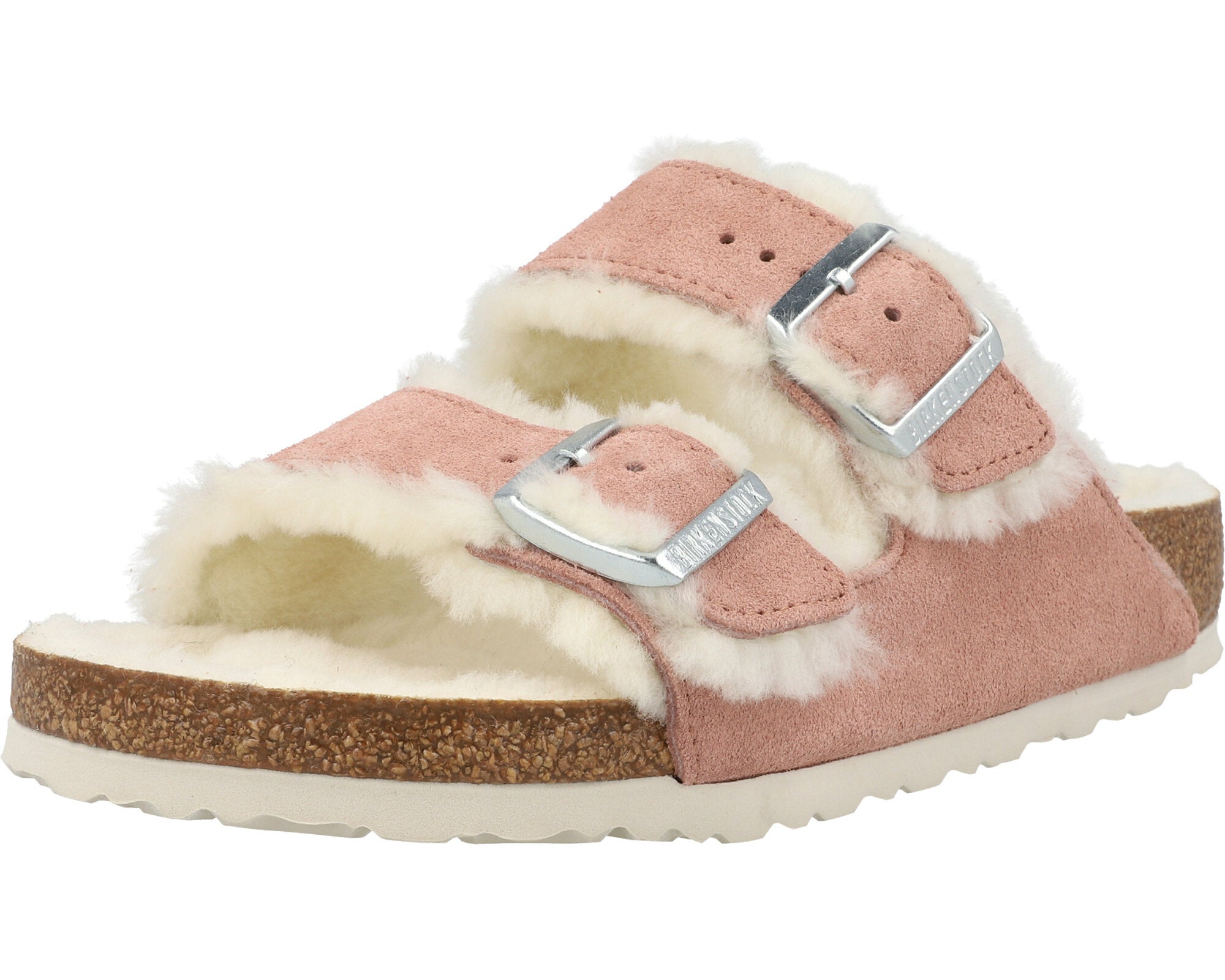 Birkenstock Arizona Pink Shearling Sandals