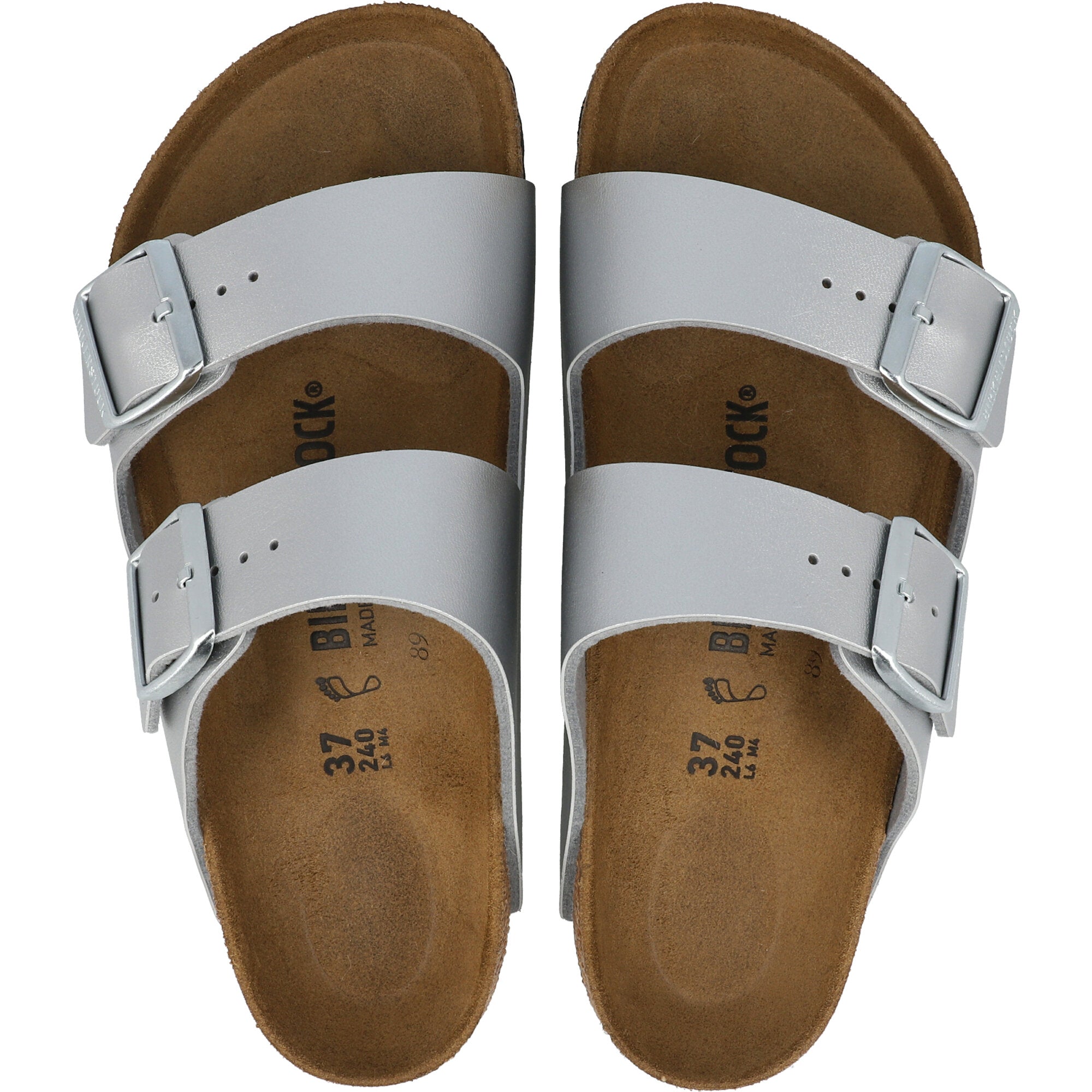 Birkenstock Arizona Silver Sandals