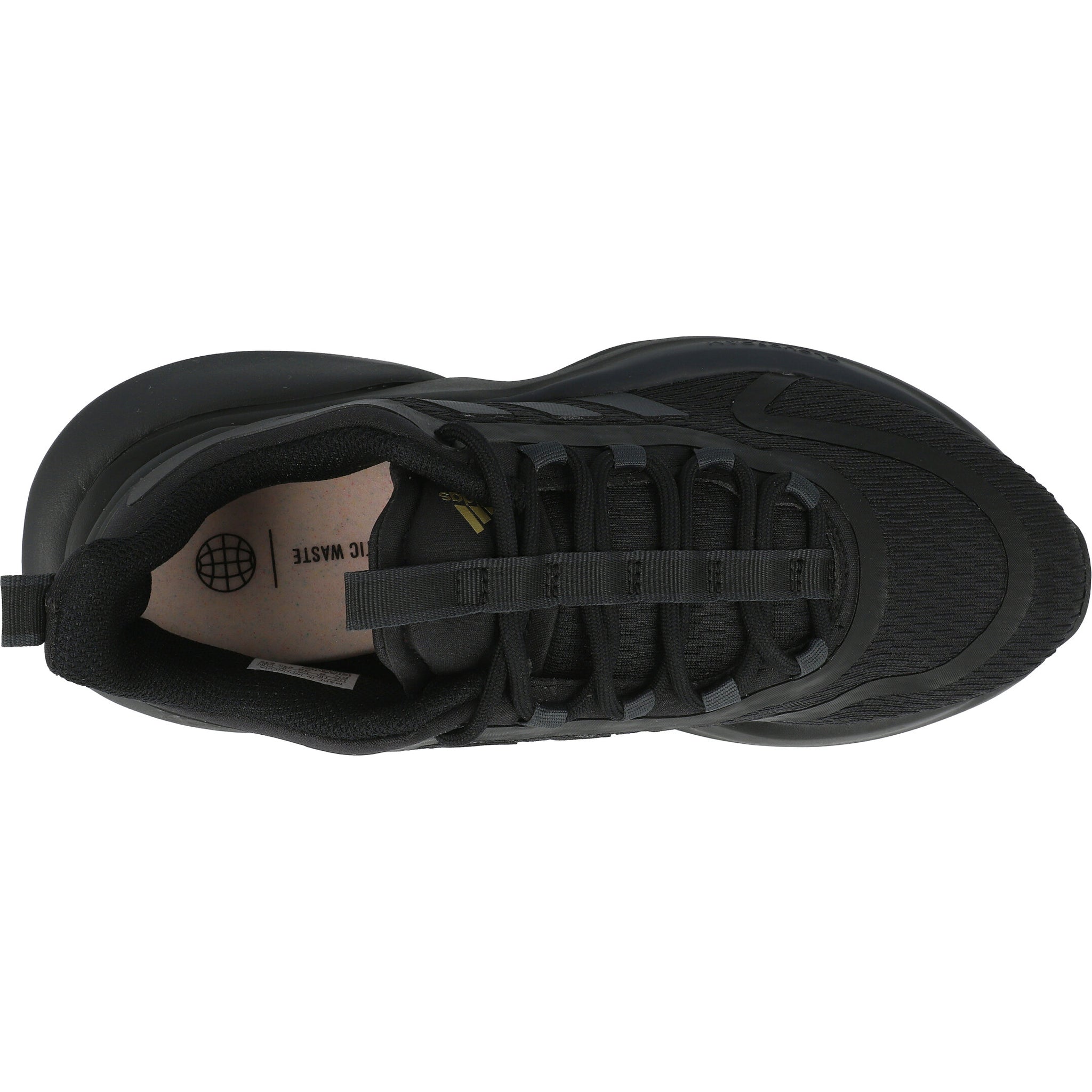 adidas Alphabounce Core Black Carbon Gold Trainers