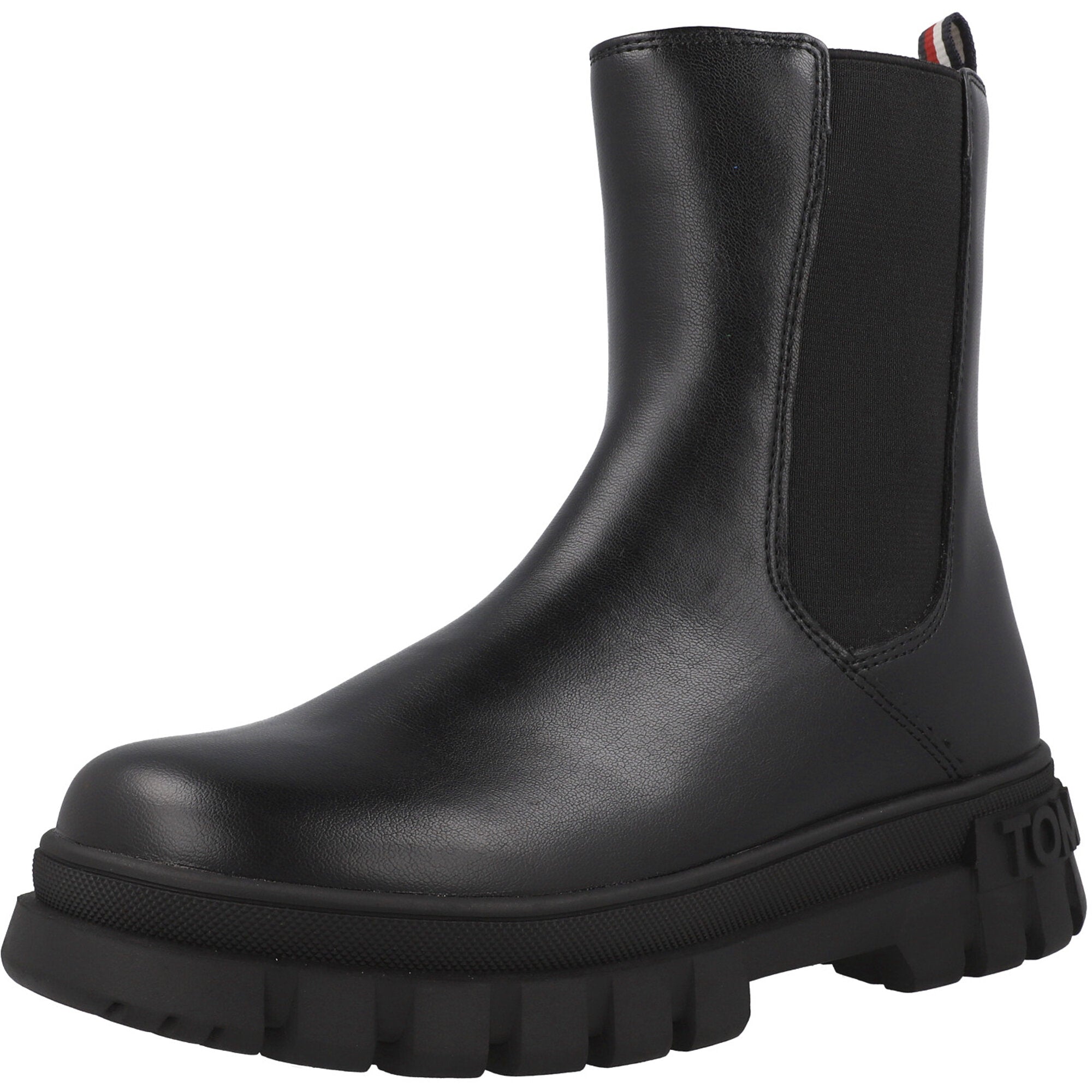 Tommy Hilfiger Black Faux Leather Ankle Boots 4 US Big Kid Tommy Hilfiger Black Faux Leather Ankle Boots 4 US Big Kid