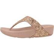 FitFlop Lulu Glitter Toe-Thongs Rose Gold