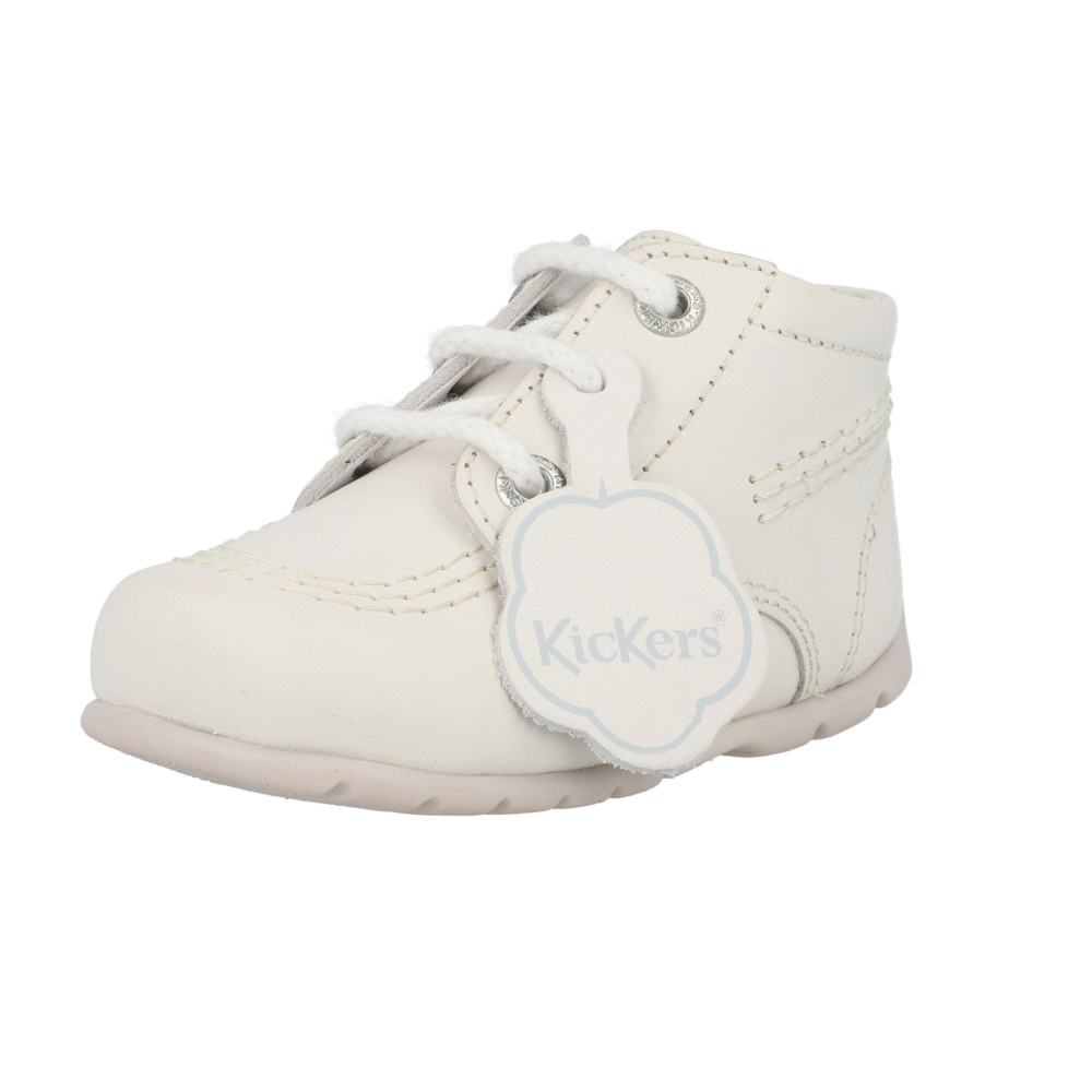 Kickers Kick Hi White Baby Boots