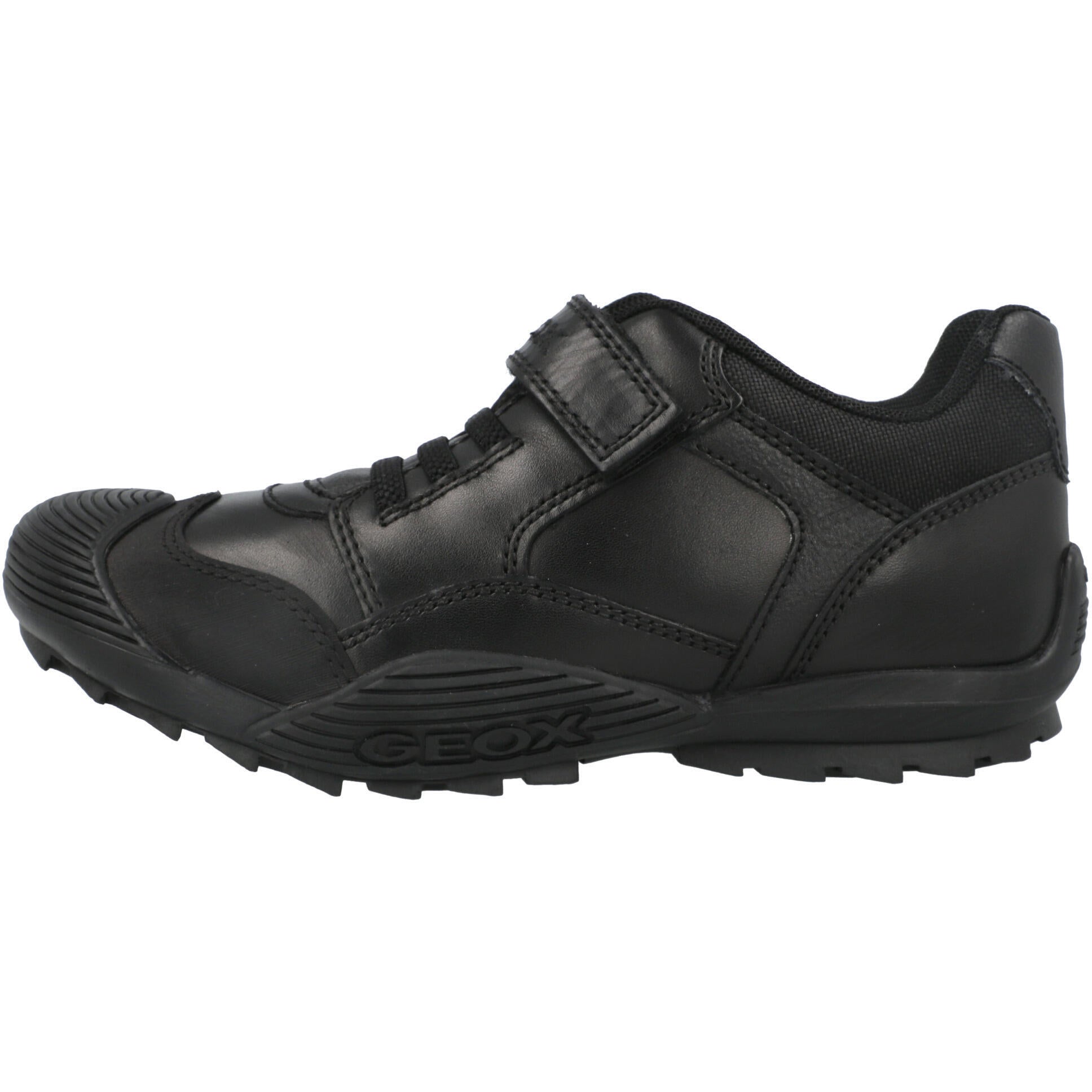 Geox Savage Black Boys School Shoes
