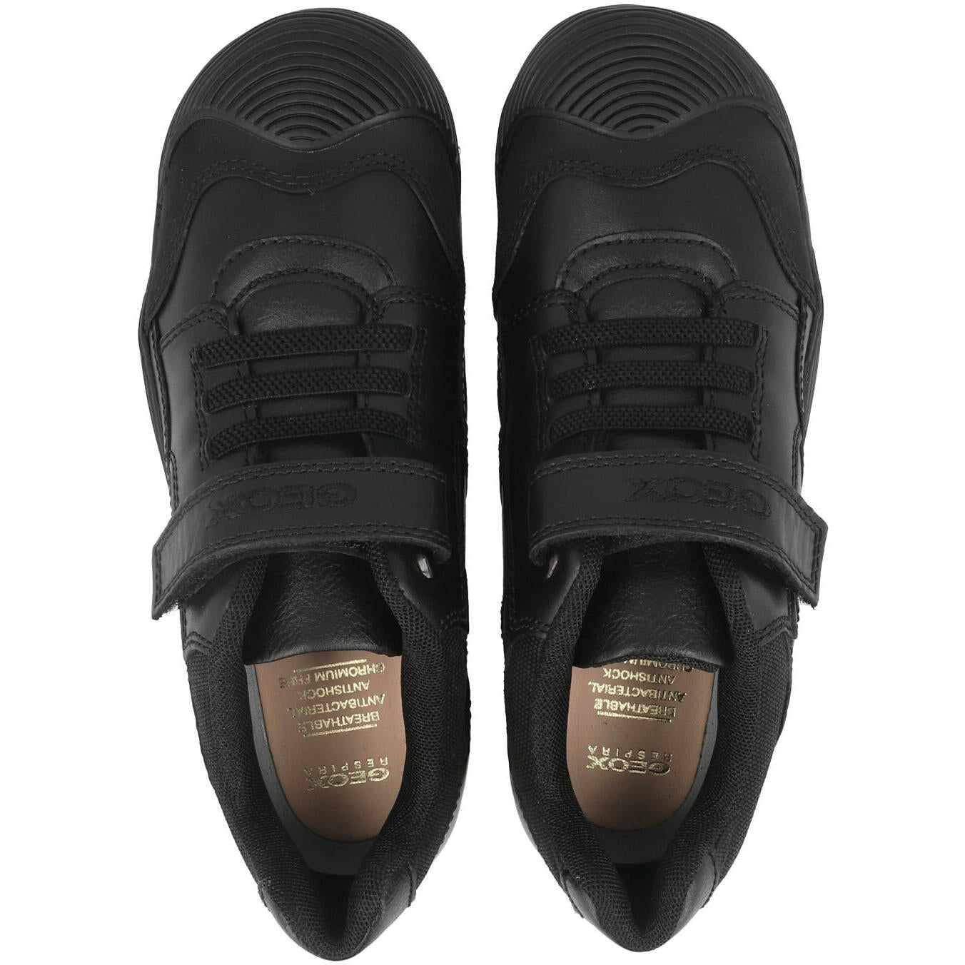 Geox Savage Black Boys School Shoes