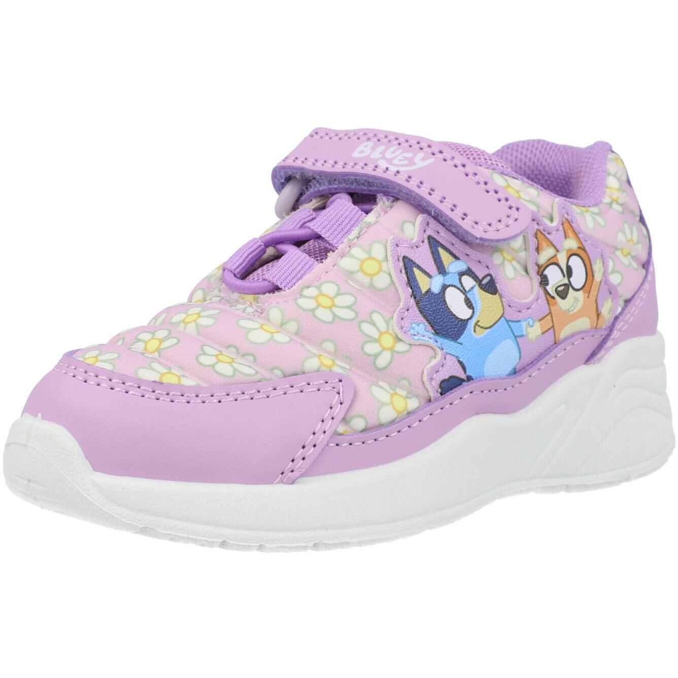 Bluey Flowers Emboss Trainers Purple GTI29159