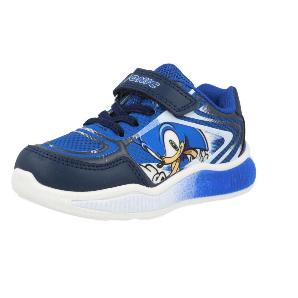Sonic the Hedgehog Emboss Lights Trainer Blue GTI30050
