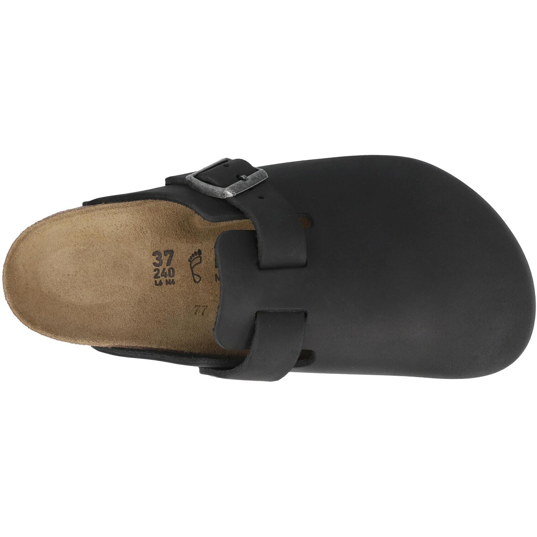 Birkenstock Boston Black Nubuck Clogs