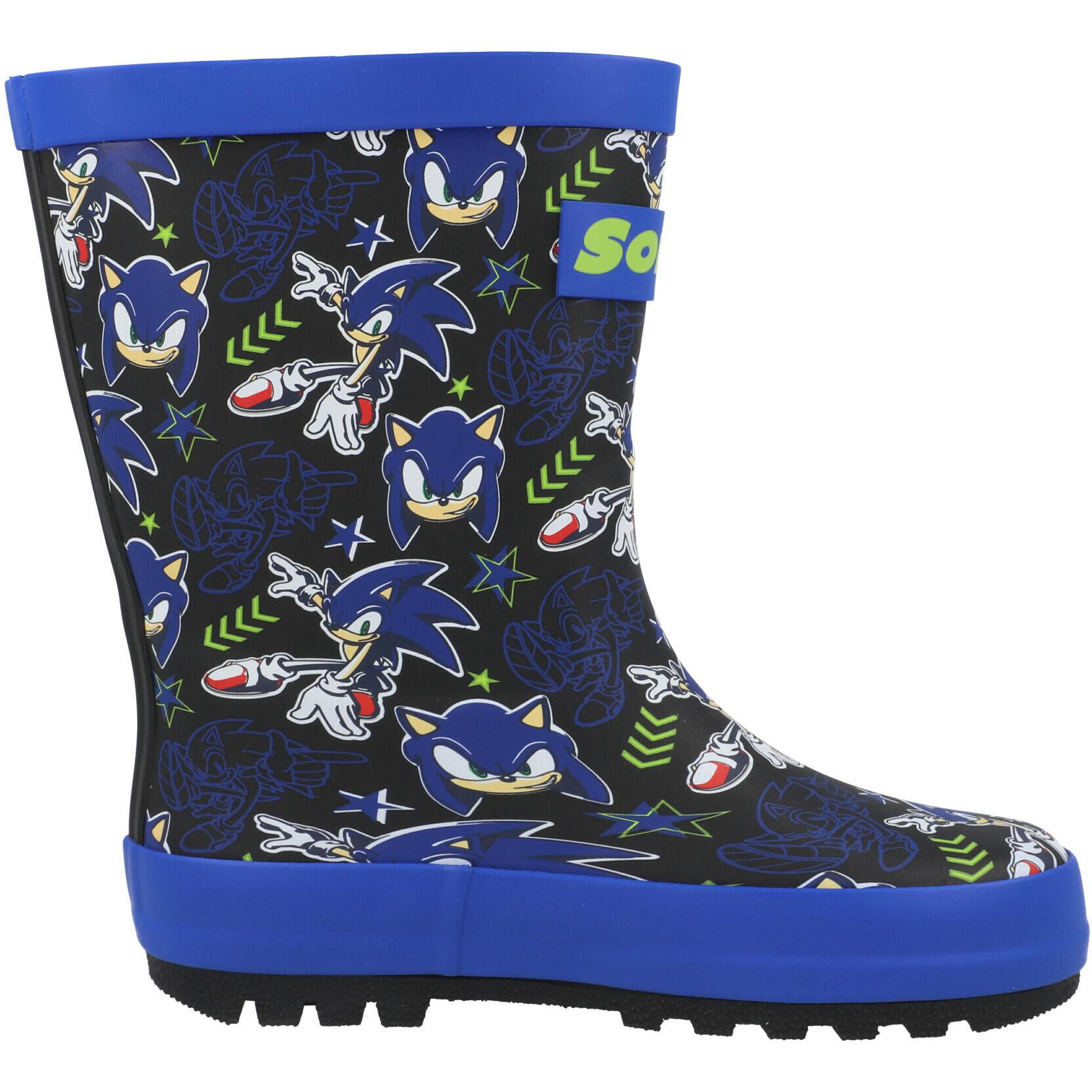 Sonic the Hedgehog Aiden Rubber Welly Black GUV30947
