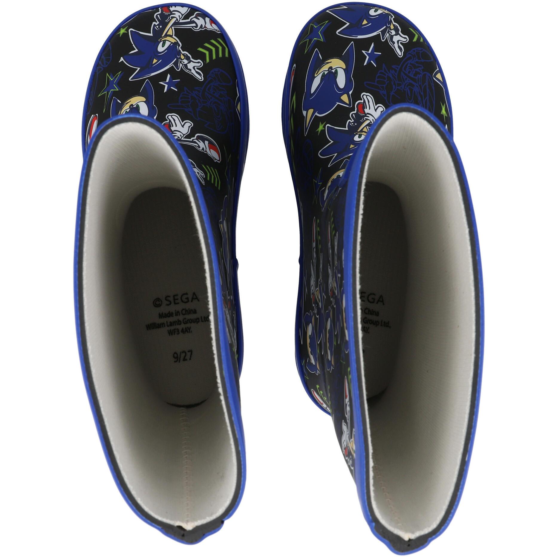 Sonic the Hedgehog Aiden Rubber Welly Black GUV30947