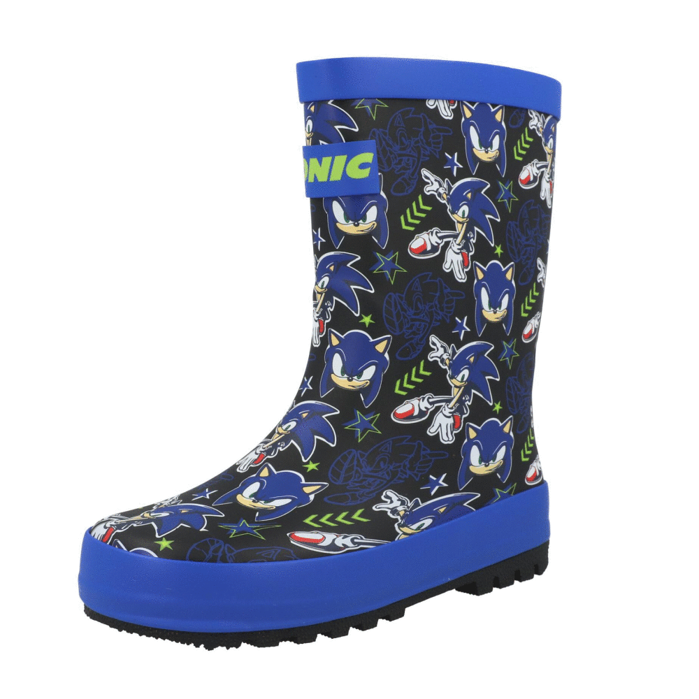 Sonic the Hedgehog Aiden Rubber Welly Black GUV30947