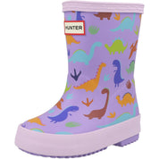 Hunter Kids First Dinosaur Print Boot Purple HFRK0039252PD