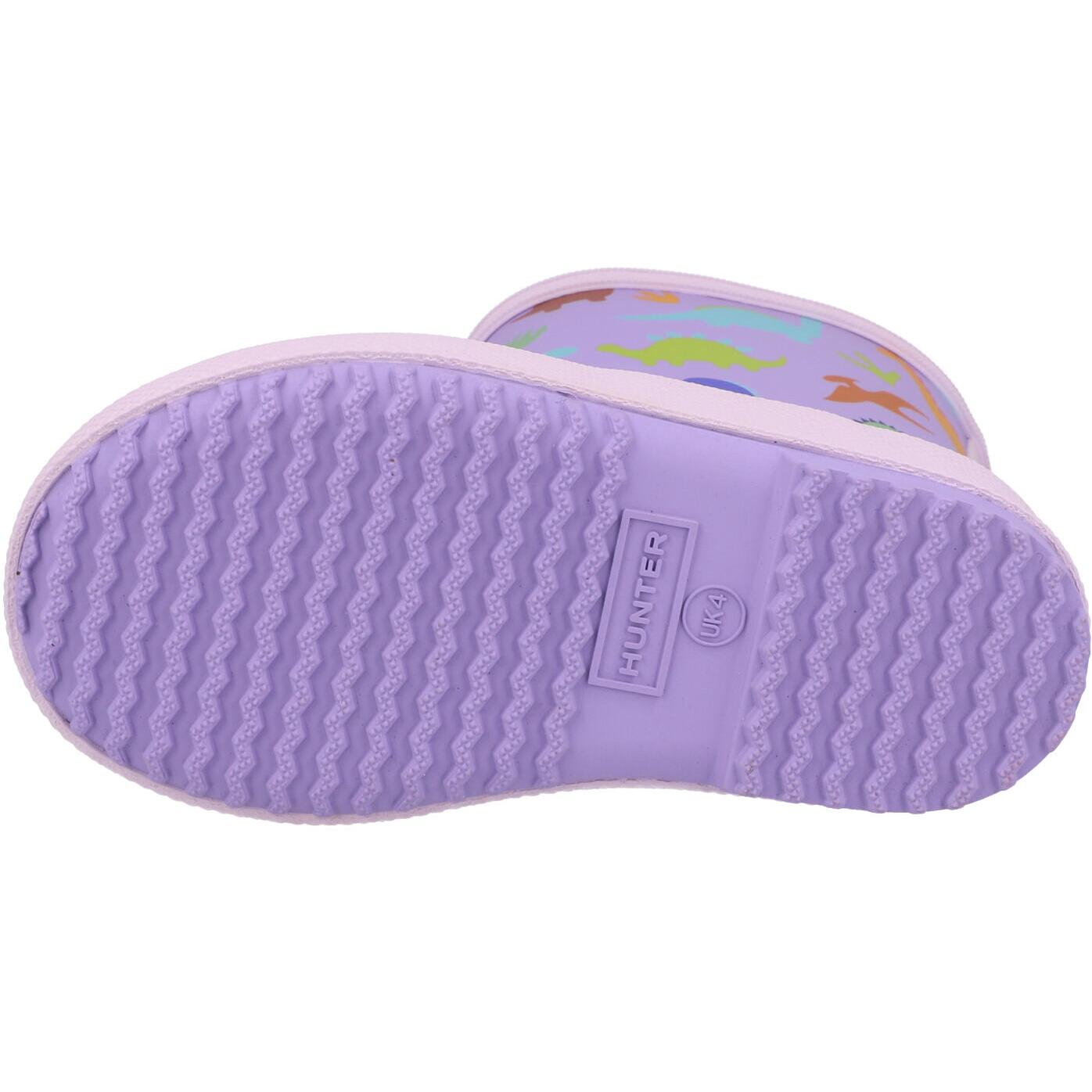 Hunter Kids First Dinosaur Print Boot Purple HFRK0039252PD
