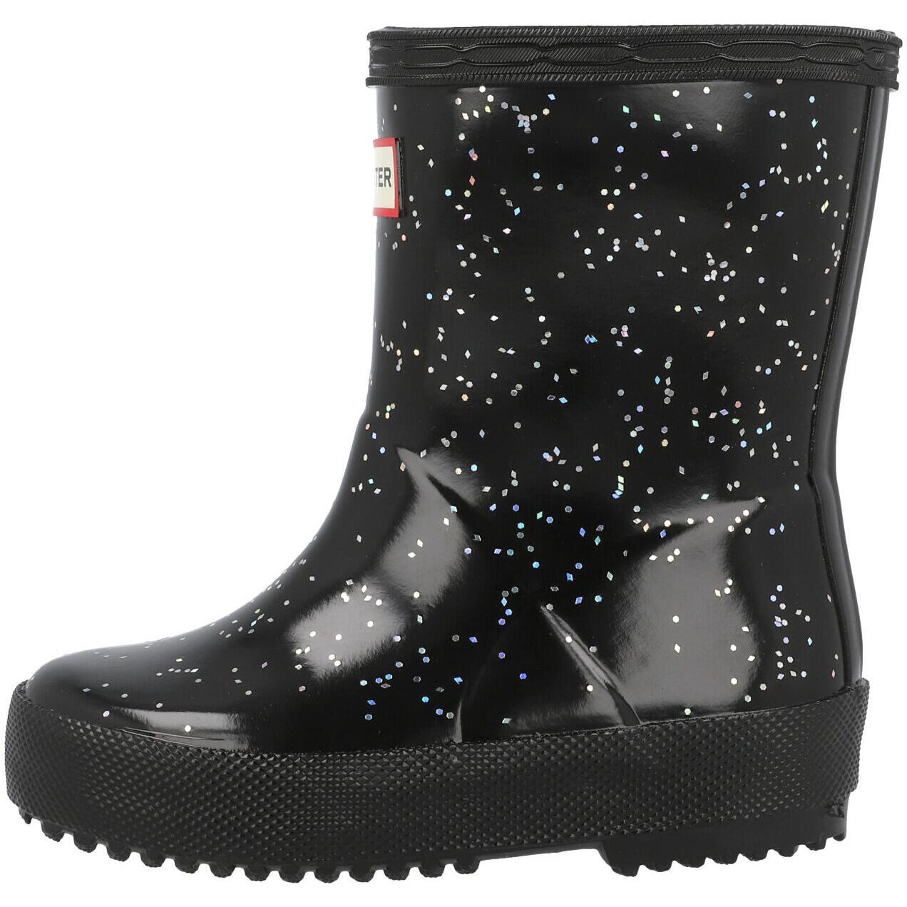 Hunter Kids First Giant Glitter Boot Black HFRK0038252BLK