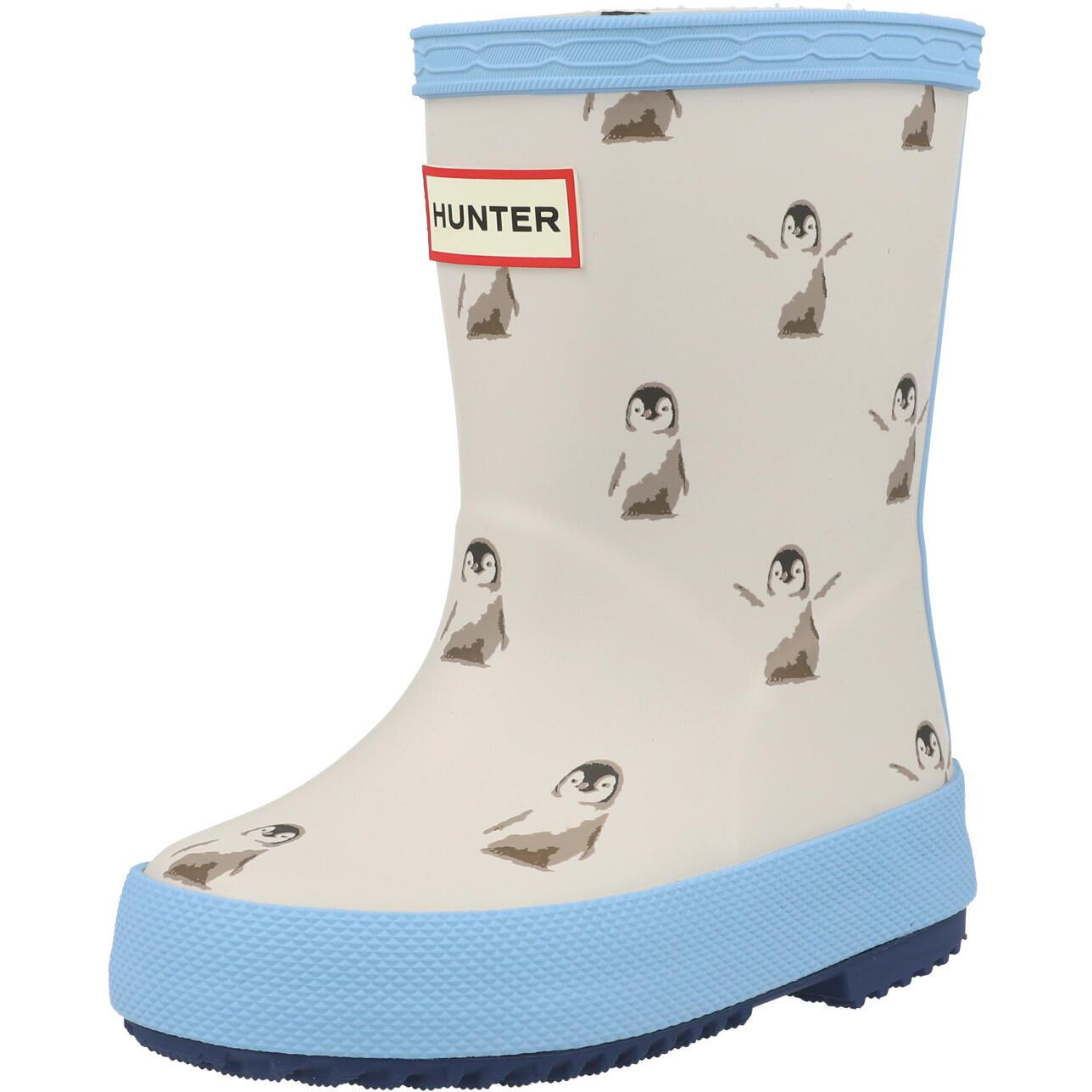 Hunter Kids First Penguin Print Boot Sand HFRK0042252EG