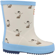 Hunter Kids First Penguin Print Boot Sand HFRK0042252EG