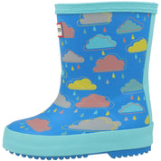 Hunter Kids First Rain Cloud Print Boot Rain Cloud HFRK0040252RC