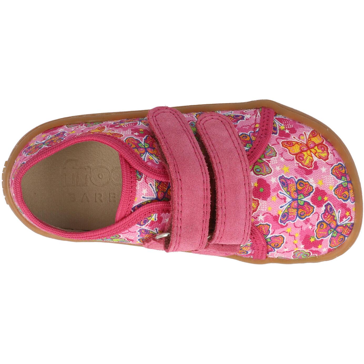 Froddo Barefoot Canvas Fuschia Butterfly G170044011