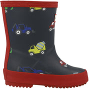 Hunter Kids First Construction Print Boot Hunter Navy/Military Red HFRK0003261NI